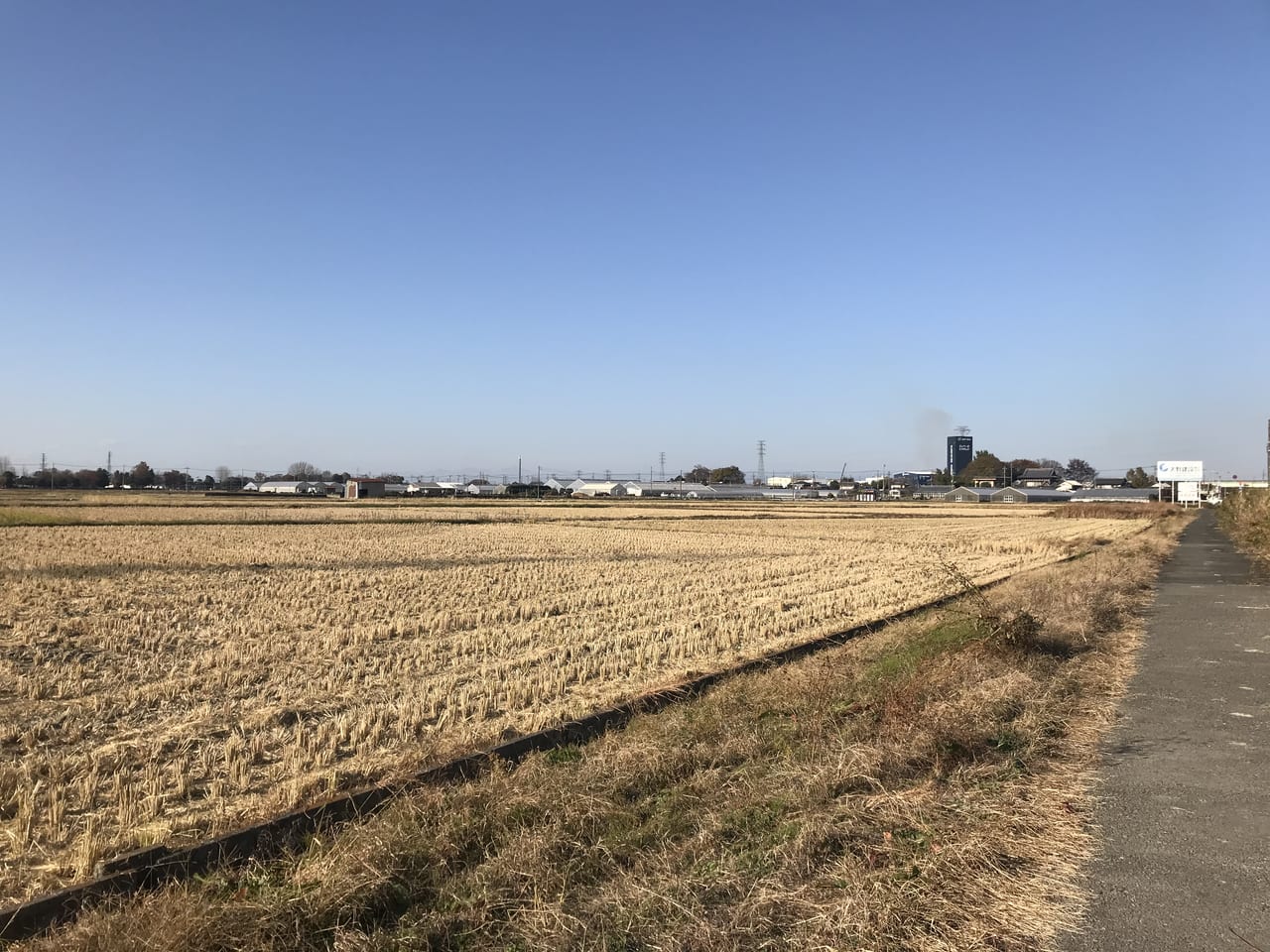 鴻巣の道の駅整備計画地の2020年11月の様子