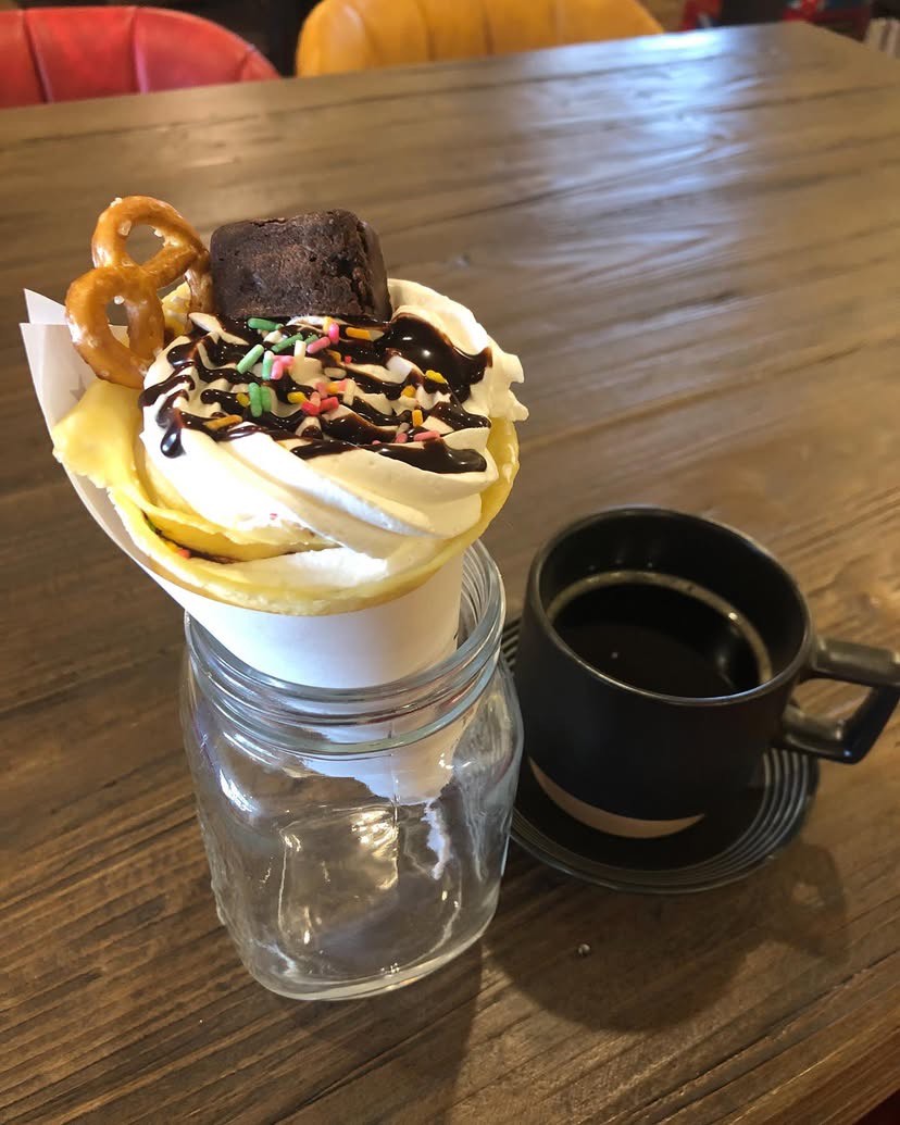 和みカフェの普通サイズクレープ