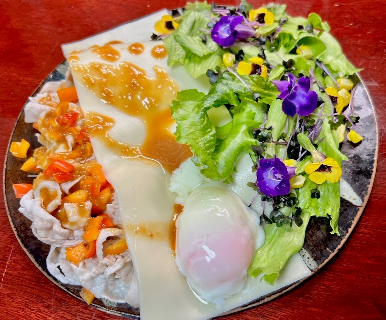 川幅うどん アレンジレシピの川幅サラダうどん