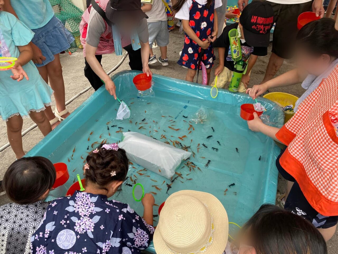 鴻巣幼稚園かえで祭金魚すくい