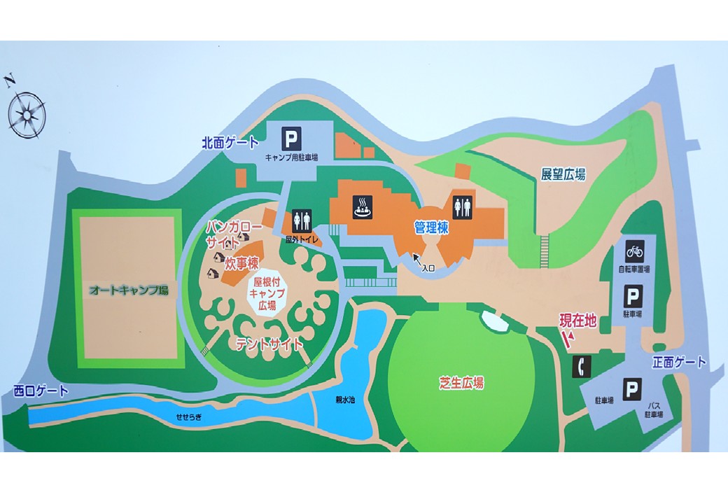 サンアメニティ北本キャンプフィールド施設マップ